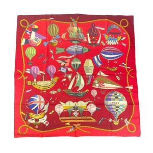 Hermès "Les Folies du Ciel" Silk Scarf